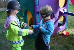 childcare nottingham children playing cops and robbers